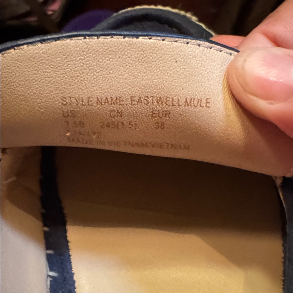 Kate Spade Navy Loafers with Espadrille Sole - Picture 5 of 5